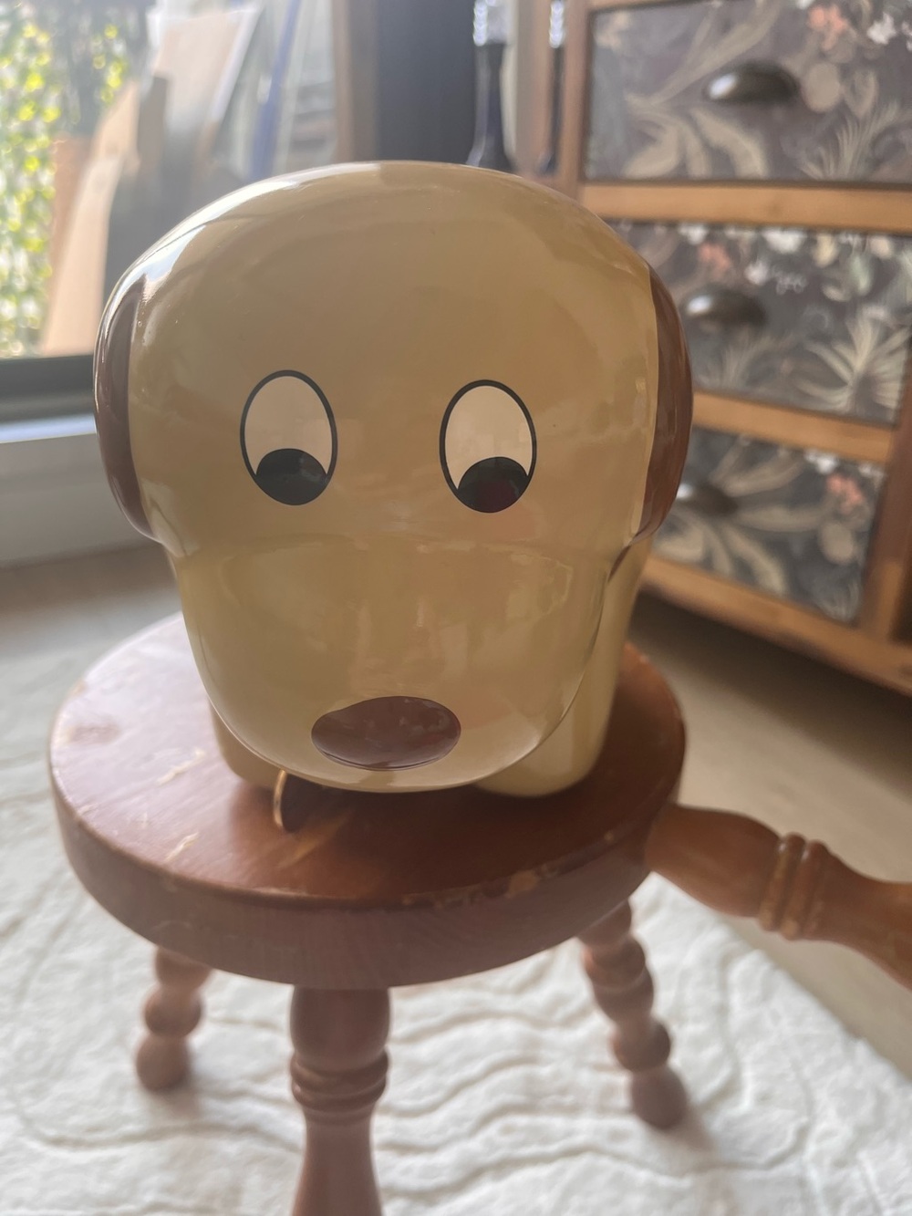 Kids bank Cute Cream & brown Dog - Decorative dog bank